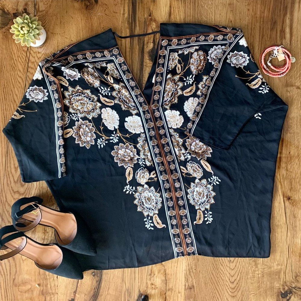 Michael Kors | Women's Floral Print Blouse | Small